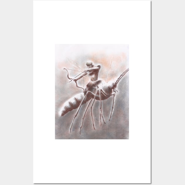 Mounted Archer Riding a Gnat Wall Art by EderArt